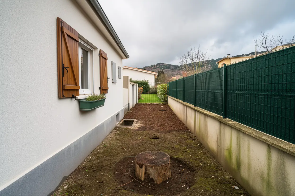 Clôture dégagée après démontage à Plan-de-Cuques